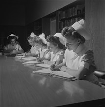 Student Nurses Studying, Fritz Henle for Office of War Information, November 1942