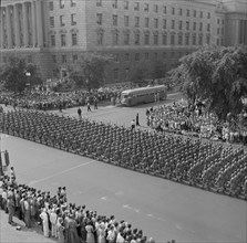 Troops Marching in Memorial Day Parade, Washington DC, USA, Royden Dixon, Office of War Information, May 1942