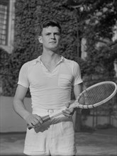 Close-Up Portrait of Tennis Player, U.S. Naval Academy, Annapolis, Maryland, USA, by Lieutenant Whitman for Office of War Information, July 1942