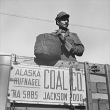 Coal Hauler for Alaska Hufnagel Coal Company, Washington DC, USA, Gordon Parks for Office of War Information, November 1942