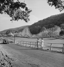 Two Women Walking to Amusement Park, Southington, Connecticut, USA, Fenno Jacobs for Office of War Information, May 1942