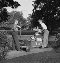 Two Boys Collecting Paper for War Conversion, Fenno Jacobs for Office of War Information, May 1942