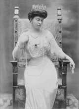 Sophia of Prussia (1870-1932), Queen Consort of Greece (1913-17, 1920-22), Portrait wearing Tiara and Jewelry, Bain News Service, June 1913