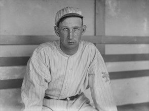 Eddie Grant, Major League Baseball Player, Died during Battle of Argonne Forest, France during WWI, Portrait in New York Giants Uniform, Bain News Service, 1914