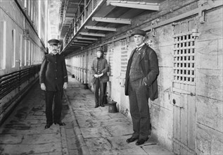 Warden Thomas Mott Osborne (right), Sing Sing Prison, Ossining, New York, USA, Bain News Service, 1914