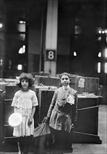 Two Immigrant Children, Ellis Island, New York City, New York, USA, Bain News Service, 1915