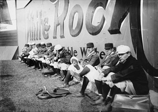 Opening Day Major League Baseball Game between Philadelphia Athletics and New York Highlanders (later Yankees), Hilltop Park, New York City, New York, USA, Bain News Service, April 1908