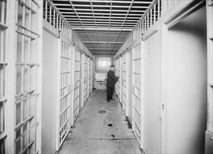 Prison Cells at New Tenderloin Police Station, West 30th Street, New York City, New York, USA, Bain News Service, 1908