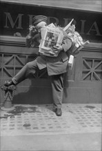 Mailman Delivering Mail and Packages, New York City, New York, USA, Bain News Service, May 1920