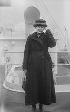 Marie Curie, Polish-Born French Physicist, on RMS OIympic, Arriving in New York City, New York, USA, to Raise Funds for Radium Research, Bain News Service, 1921
