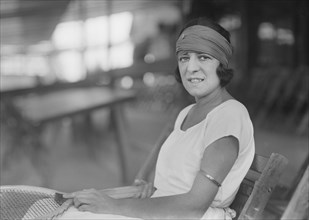 Suzanne Lenglen, French Tennis Player, Portrait Seated, Bain News Service, 1921