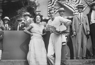 Tennis Players Suzanne Lenglen and Bill Tilden, West Side Tennis Club, Queens, New York, USA, Bain News Service, September 1922