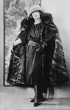 Actress Regina Quinn, Fashion Portrait in Satin-Lined Fitch Coat, Bain News Service, 1921