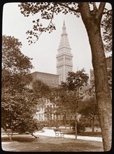 Gramercy Park with View of Metropolitan Life Insurance Company Tower in Background, New York City, New York, USA, by Frances Benjamin Johnson, 1922