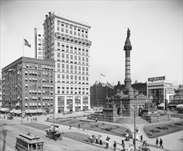 City Square with Soldiers' and Sailors' Monument, Cleveland, Ohio, USA, Detroit Publishing Company, 1900