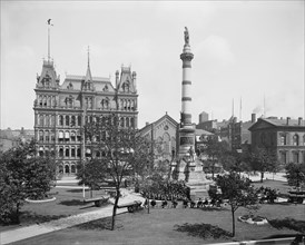 Soldiers' and Sailors' Monument, Lafayette Square, Buffalo, New York, USA, Detroit Publishing Company, 1900