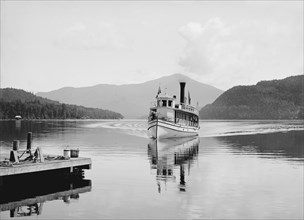 Steamboat Doris, Lake Placid, Adirondack Mountains, New York, USA, William Henry Jackson for Detroit Publishing Company, 1902