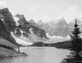 Moraine Lake with Ten Peaks in Background, Banff National Park, Alberta, Canada, Detroit Publishing Company, 1903