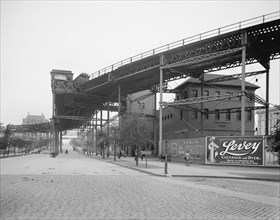 110th Street L Station, New York City, New York, USA, Detroit Publishing Company, 1905