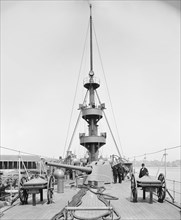 Quarter-Deck, U.S.S. New Orleans, Brooklyn Navy Yard, Brooklyn, New York, USA, Edward Hart for Detroit Publishing Company, 1898