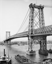Williamsburg Bridge, New York City, New York, USA, Detroit Publishing Company, 1903