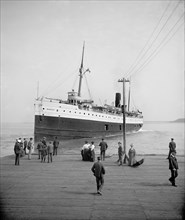 Steamship Manitou at Dock, Mackinac Island, Michigan, USA, Detroit Publishing Company, 1900