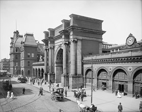 North Station, Boston, Massachusetts, USA, Detroit Publishing Company, 1905