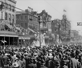 Red Pageant, Mardi Gras Parade, New Orleans, Louisiana, USA, Detroit Publishing Company, 1890
