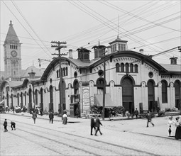General Market, Pittsburgh, Pennsylvania, USA, Detroit Publishing Company, 1900
