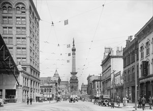 West Market Street, Indianapolis, Indiana, USA, Detroit Publishing Company, 1907