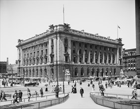 U.S. Post Office, Custom House and Court House, Cleveland, Ohio, USA, Detroit Publishing Company, 1915