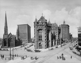 Shelton Square, Buffalo, New York, USA, Detroit Publishing Company, 1915