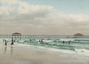 Beach, Old Orchard, Maine, USA, Photochrome Print, Detroit Publishing Company, 1900