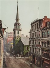 Old South Church, Boston, Massachusetts, USA, Photochrome Print, Detroit Publishing Company, 1900