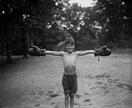 Young Boy with Boxing Gloves, Harris & Ewing, 1926
