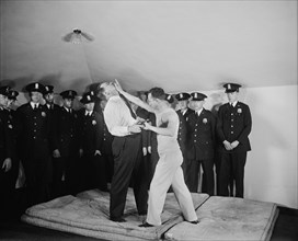 Group of Policemen Learning Self-Defense, Washington DC, USA, Harris & Ewing, January 1930