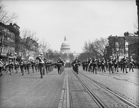 Parade on Pennsylvania Avenue with U.S. Capitol Building in Background, Washington DC, USA, Harris & Ewing, April 1932