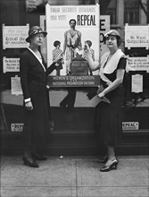 Two Women Standing with Sign Supporting Repeal of 18th Amendment, Sponsored by Women's Organization for National Prohibition Reform, Washington DC, USA, Harris & Ewing, 1932