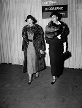 Amelia Earhart and First Lady Eleanor Roosevelt, Portrait Attending National Geographic Society Event, Harris & Ewing, 1935