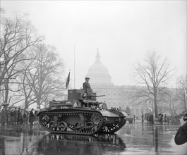 Army Tank and U.S. Capitol Building, Army Day Parade, Washington DC, USA, Harris & Ewing, April 1939