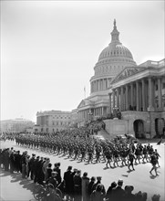Army Day Parade Passing U.S. Capitol Building, Washington DC, USA, Harris & Ewing, April 1940