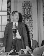 Wendell Willkie, Soon-to-be Republican Nominee for President, Addressing National Press Club, Washington DC, USA, Harris & Ewing, June 1940