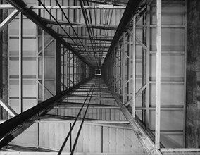 Elevator Shaft, Low Angle View, Washington Monument, Washington DC, USA, Harris & Ewing, 1922
