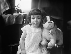 Young Girl with Toy Dog, Portrait, Harris & Ewing, 1922