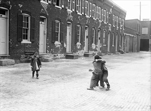 Children Playing in Street, Washington DC, USA, Harris & Ewing, 1923