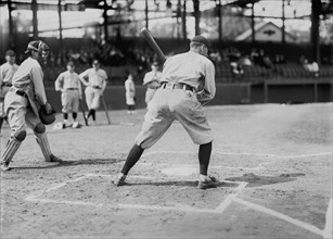 Shoeless' Joe Jackson, Major League Baseball Player, Cleveland Naps, at National Park, Washington DC, USA, Harris & Ewing, 1913
