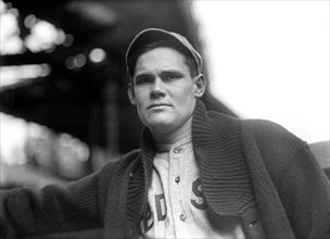 Dutch Leonard, Major League Baseball Player, Left-Handed Pitcher, Portrait, Boston Red Sox, Harris & Ewing, 1915