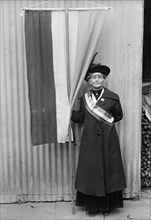 Oldest Suffragette Holding Banner, Washington DC, USA, Harris & Ewing, 1917
