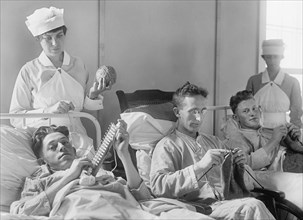 Recovering Soldier with Nurse, Walter Reed General Hospital, Washington DC, USA, Harris & Ewing, 1918