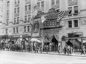 Keith's Theater Welcoming President Woodrow Wilson Return from Paris Peace Conference, Washington DC, USA, Harris & Ewing, March 1919